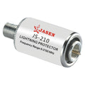 JS-210 5-2150MHz Protector de iluminación Coaxial Satélite TV Llight Dispositivos de protección Satélite Antena Pararrayos