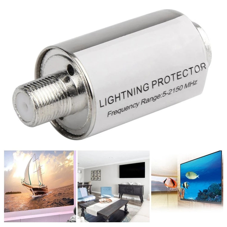 JS-210 5-2150MHz Protector de iluminación Coaxial Satélite TV Llight Dispositivos de protección Satélite Antena Pararrayos