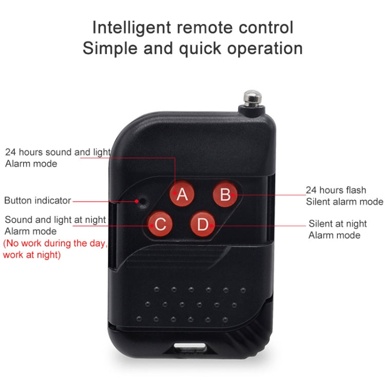 N911F 129dB Control remoto inalámbrico Solar Inducción del cuerpo humano Alarma de luz de sonido, N911F