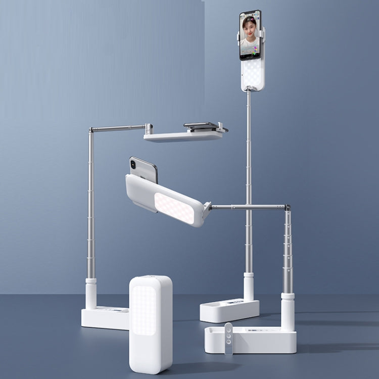 V6 1.3m Soporte inalámbrico de transmisión en vivo Luz de relleno de belleza Soporte plegable multifunción para exteriores