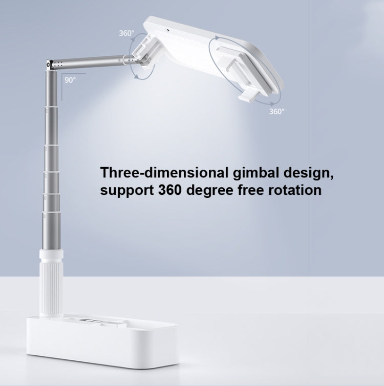 V6 1.3m Soporte inalámbrico de transmisión en vivo Luz de relleno de belleza Soporte plegable multifunción para exteriores