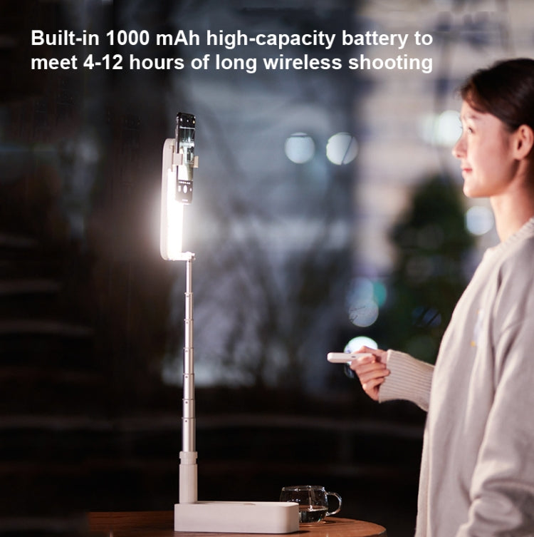 V6 1.3m Soporte inalámbrico de transmisión en vivo Luz de relleno de belleza Soporte plegable multifunción para exteriores