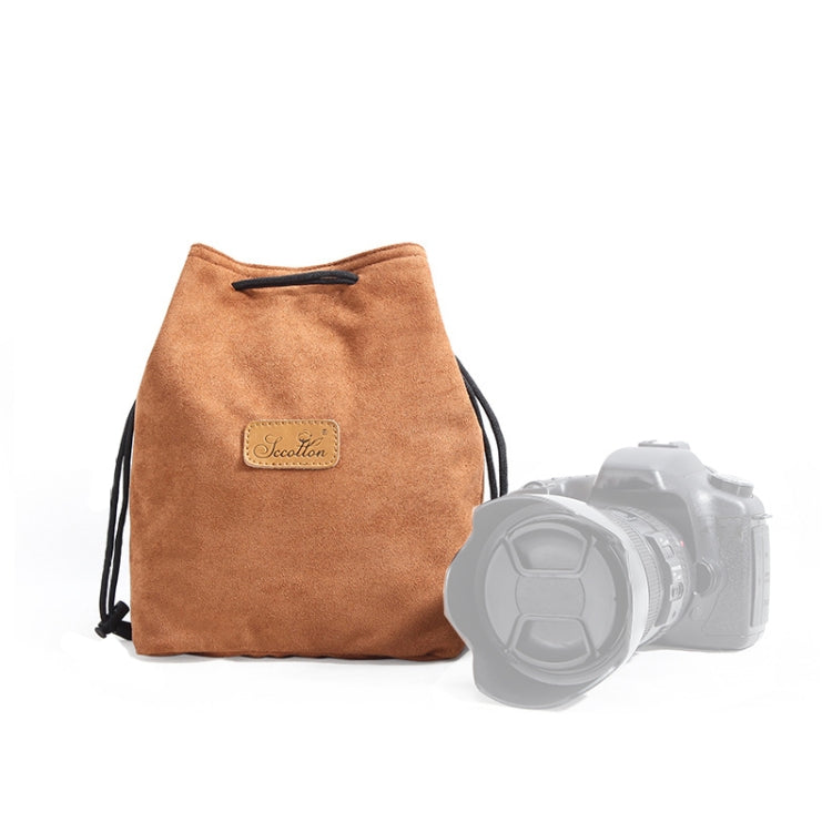 S.C.COTTON Liner Bolsa para lentes SLR portátil con protección digital a prueba de golpes Bolsa para cámara micro individual, Square Khaki L, Square Blue L, Square Gray L, Square Brown L, Square Black L, Square Khaki M, Square Blue M, Square Gray M    ...