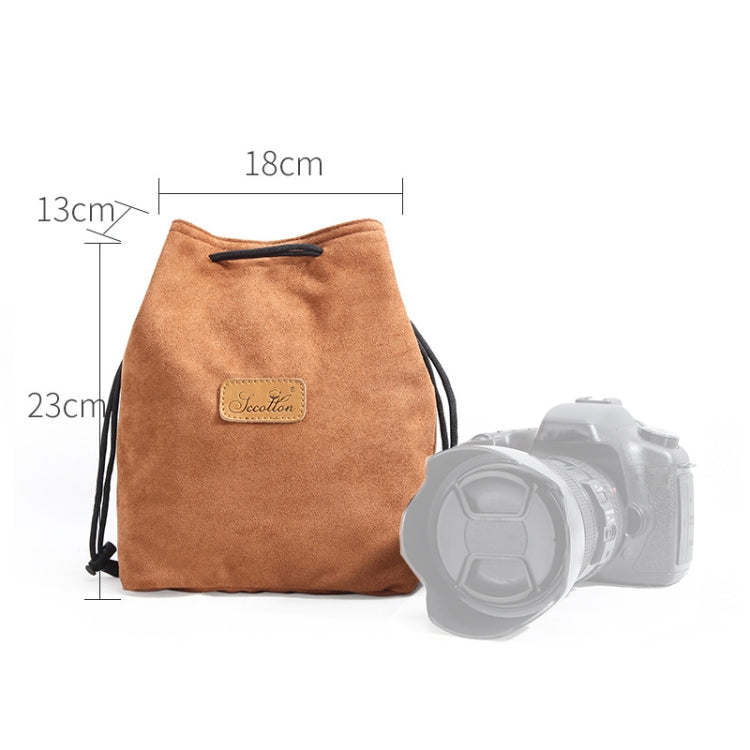 S.C.COTTON Liner Bolsa para lentes SLR portátil con protección digital a prueba de golpes Bolsa para cámara micro individual, Square Khaki L, Square Blue L, Square Gray L, Square Brown L, Square Black L, Square Khaki M, Square Blue M, Square Gray M    ...