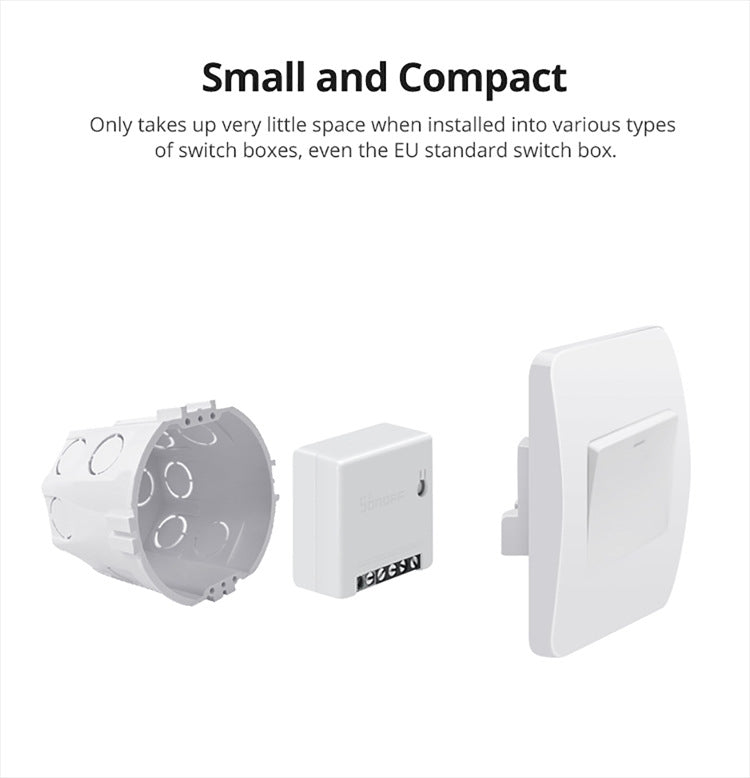 Sonoff MINIR2 Dual-Control WIFI Smart Switch DIY Pequeñas piezas de modificación