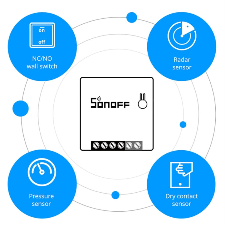 Sonoff MINIR2 Dual-Control WIFI Smart Switch DIY Pequeñas piezas de modificación