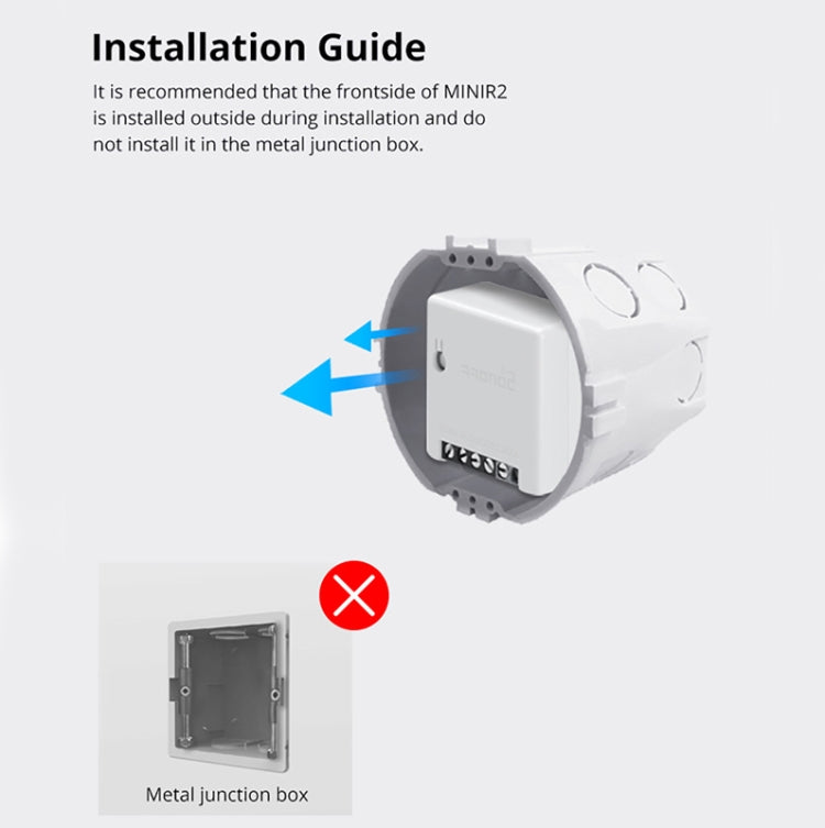 Sonoff MINIR2 Dual-Control WIFI Smart Switch DIY Pequeñas piezas de modificación