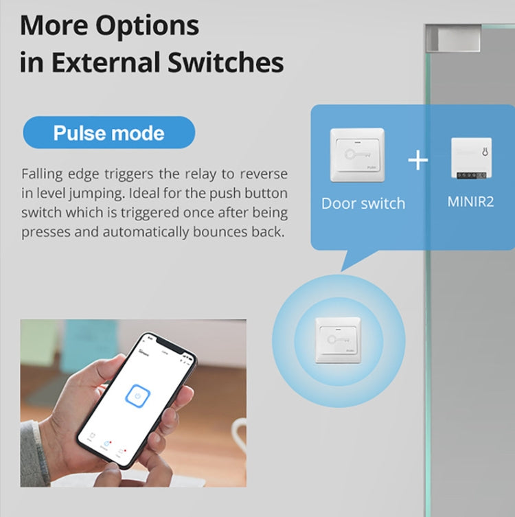 Sonoff MINIR2 Dual-Control WIFI Smart Switch DIY Pequeñas piezas de modificación