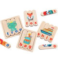 Rompecabezas de barra de madera, palabras de ortografía para jardín de infantes, palito de helado, Spelling Words Ice Cream Stick