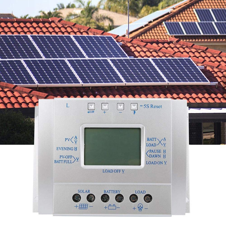 L60 12V / 24V 60A Controlador solar Voltaje de potencia Pantalla LCD Controlador de carga solar
