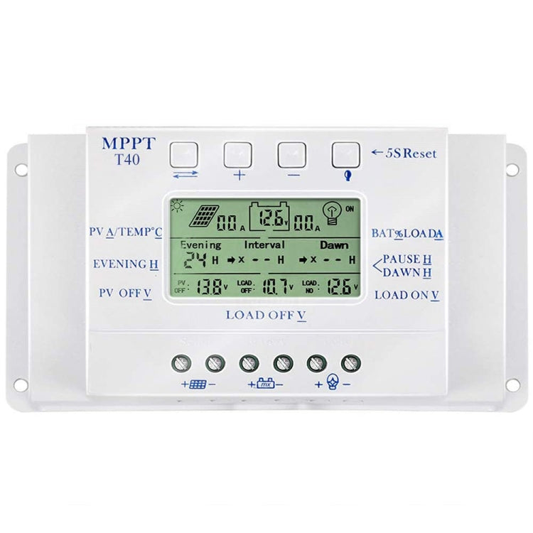 Controlador solar PWM MPPT T40-40A