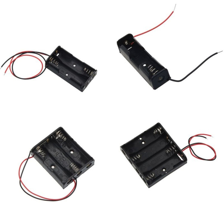 Caja de almacenamiento de batería de tamaño AA, 10 Uds., For 1 x AA Battery without Cover, For 2 x AA Batteries without Cover, For 3 x AA Batteries without cover, For 4 x AA Batteries without cover, For 8 x AA Batteries without cover                   ...