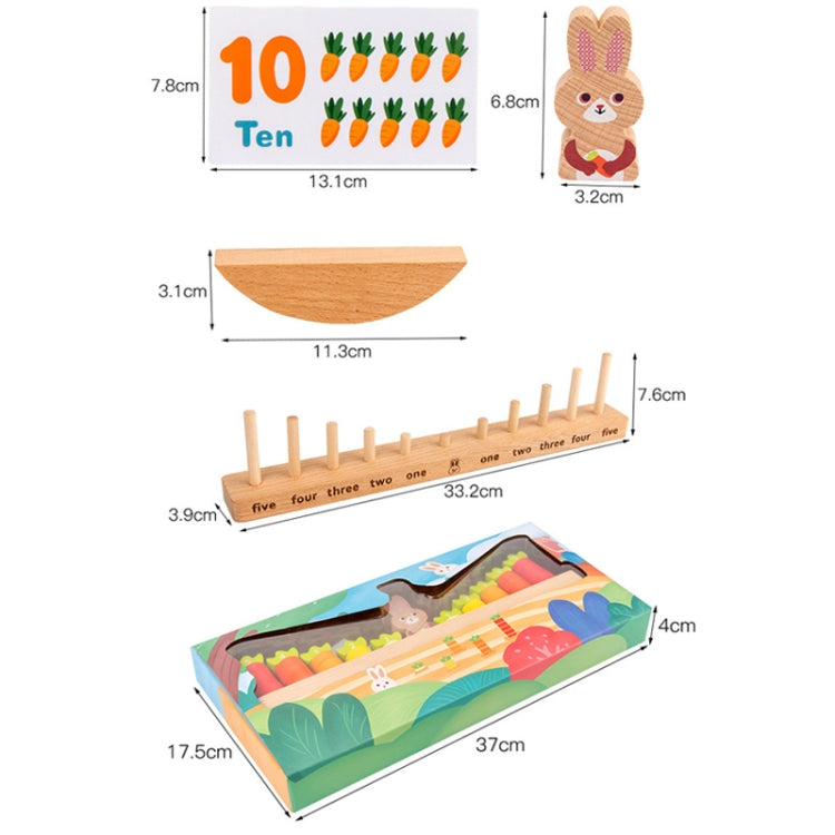 Rompecabezas de educación temprana para niños, juguete equilibrado de conejo, suma de matemáticas, resta, juguete de iluminación, Rabbit Balanced Toy