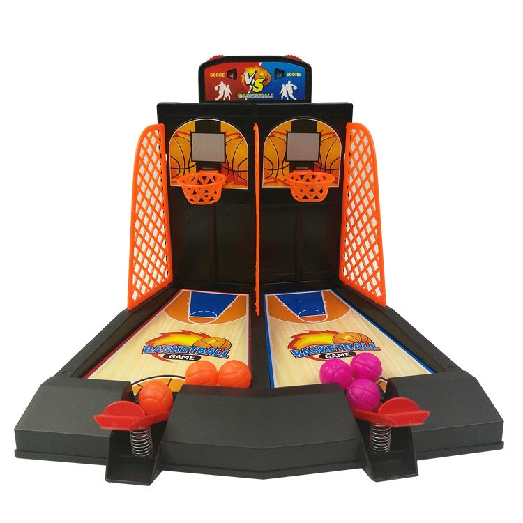 2 uds., juguetes de baloncesto de doble batalla, catapulta de dedo para niños, cancha de baloncesto, juego de disparos de escritorio para padres e hijos, 2 PCS Double Battle Basketball
