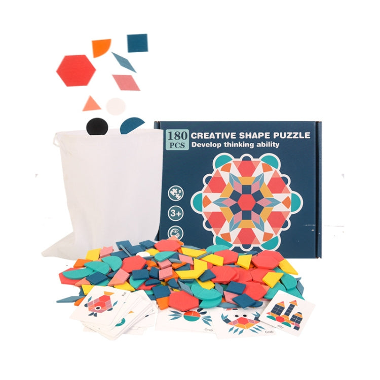 Rompecabezas de madera de 180 piezas con forma tridimensional, juguete para niños, rompecabezas de animales de educación temprana, 180 Pieces Animal Jigsaw