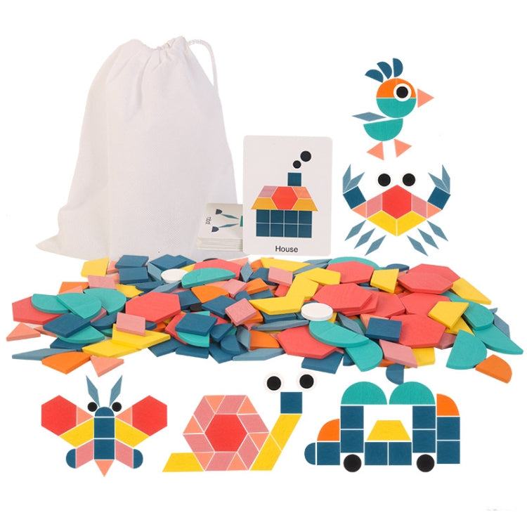 Rompecabezas de madera de 180 piezas con forma tridimensional, juguete para niños, rompecabezas de animales de educación temprana, 180 Pieces Animal Jigsaw