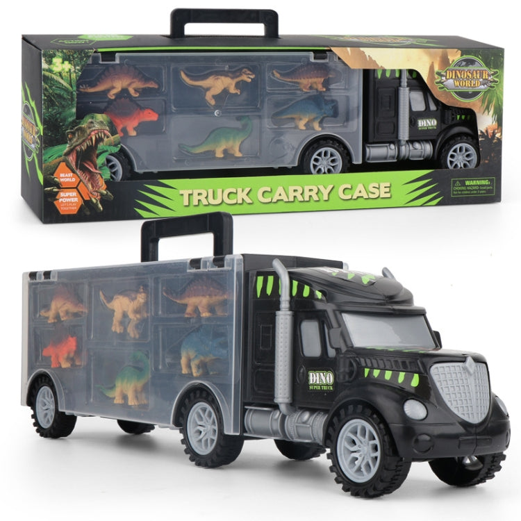 Niños DIY dinosaurio contenedor de almacenamiento portátil modelo de camión conjunto de juguete, Dinosaur Truck