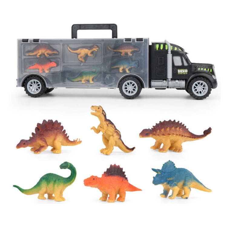 Niños DIY dinosaurio contenedor de almacenamiento portátil modelo de camión conjunto de juguete, Dinosaur Truck