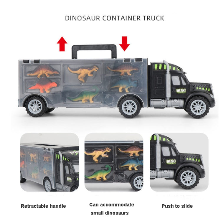Niños DIY dinosaurio contenedor de almacenamiento portátil modelo de camión conjunto de juguete, Dinosaur Truck