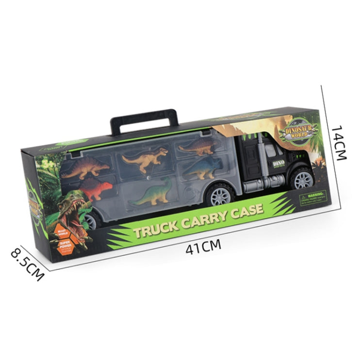 Niños DIY dinosaurio contenedor de almacenamiento portátil modelo de camión conjunto de juguete, Dinosaur Truck