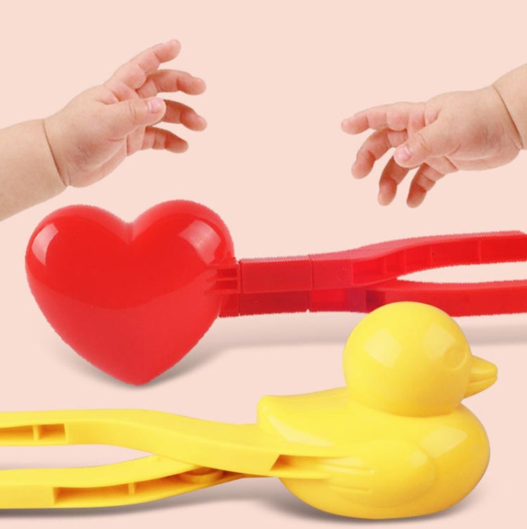 Molde de lucha de bolas de nieve para padres e hijos, juguete con clip de bola de nieve al aire libre de invierno para niños, Estilo:, 15 PCS Yellow Mini Duck, 10 PCS Red Mini Love, 3 PCS Large Love, 3 PCS Large Pentagram, 3 PCS Large Love + Pentagram