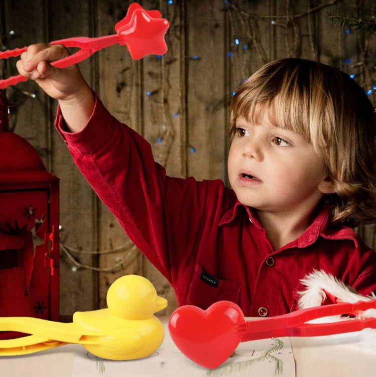 Molde de lucha de bolas de nieve para padres e hijos, juguete con clip de bola de nieve al aire libre de invierno para niños, Estilo:, 15 PCS Yellow Mini Duck, 10 PCS Red Mini Love, 3 PCS Large Love, 3 PCS Large Pentagram, 3 PCS Large Love + Pentagram