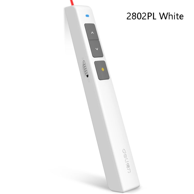 Deli-lápiz láser de 2,4 GHz para torneado de páginas, proyector de voz recargable, 2802PL (White), 2802PL (Black), 2802L (White), 2802L (Black)