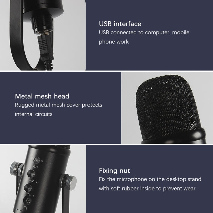 BM-86 Micrófono de condensador USB Grabación de voz Micrófono de computadora Conjunto de equipo de transmisión en vivo, Standard, Cantilever Bracket Set, Standard+Small Blowout Prevention Net