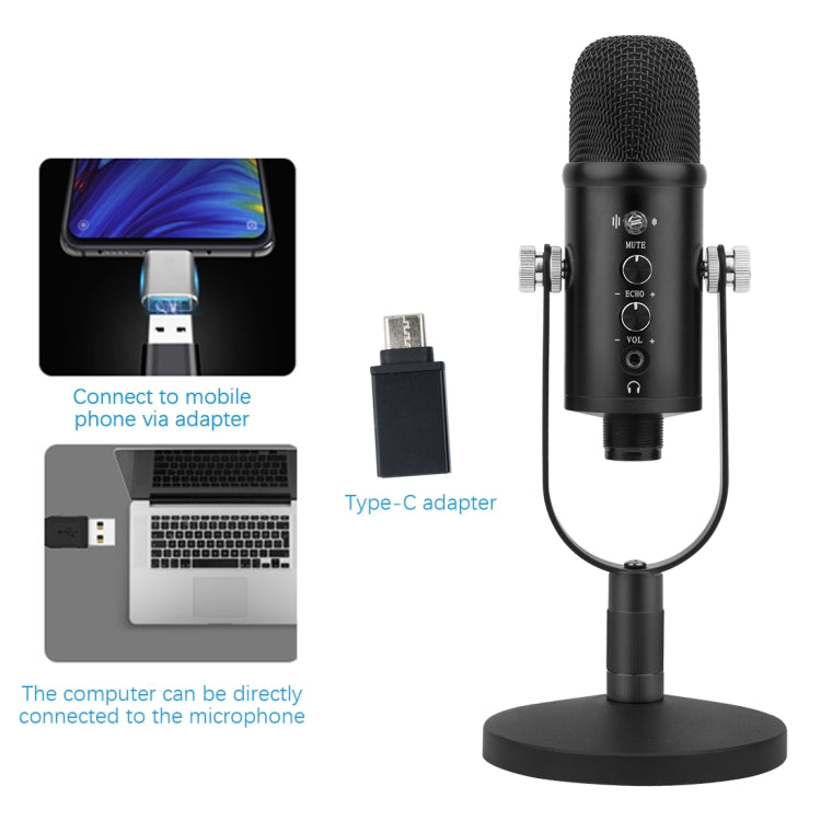 BM-86 Micrófono de condensador USB Grabación de voz Micrófono de computadora Conjunto de equipo de transmisión en vivo, Standard, Cantilever Bracket Set, Standard+Small Blowout Prevention Net
