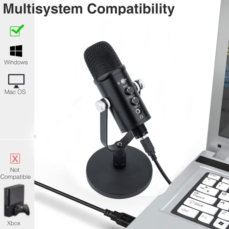 BM-86 Micrófono de condensador USB Grabación de voz Micrófono de computadora Conjunto de equipo de transmisión en vivo, Standard, Cantilever Bracket Set, Standard+Small Blowout Prevention Net