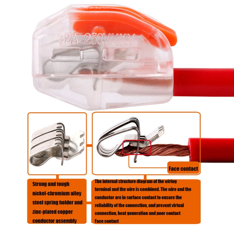 10 PCS VSE-412W Terminal Building Cableado Push-in Connector Terminal de conexión rápida, VSE-412W