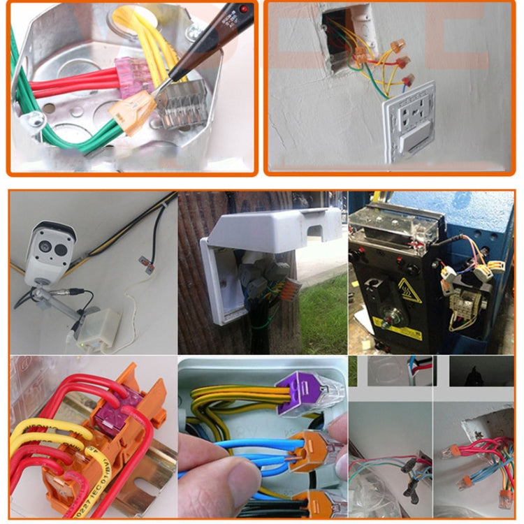 10 PCS VSE-412W Terminal Building Cableado Push-in Connector Terminal de conexión rápida, VSE-412W