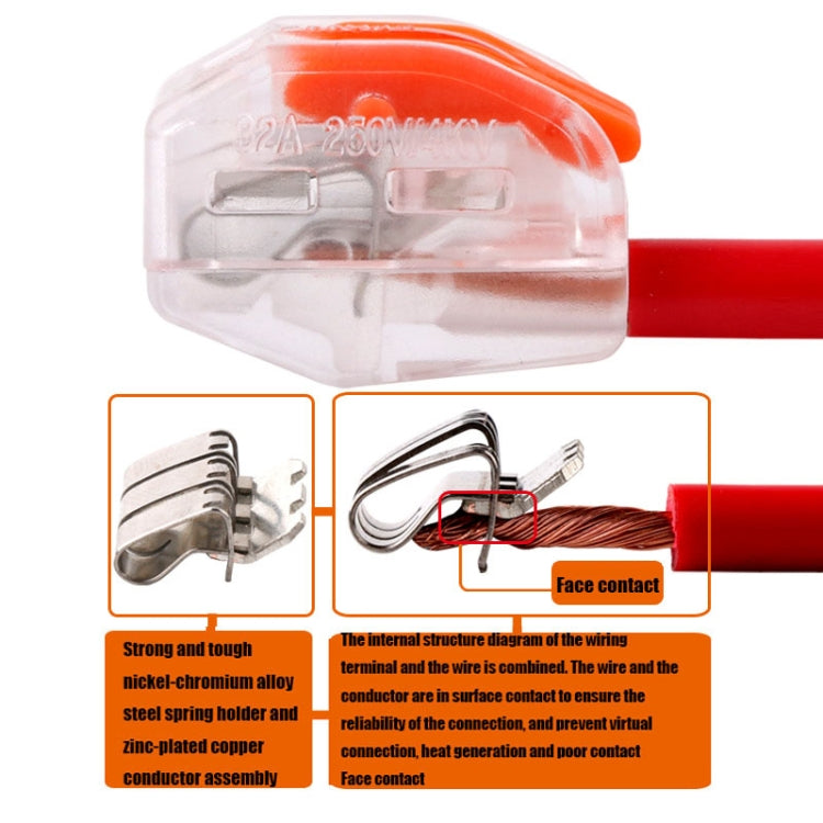 10 PCS VSE-413W Terminal de plástico Conector de cable de terminal de cableado doméstico, VSE-413W