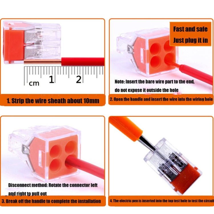 10 terminales de conector de cable rápido VSE-104.