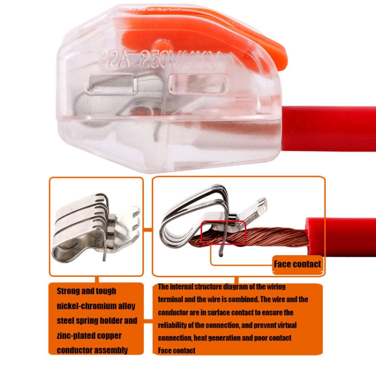 10 PCS VSE-415W Conector de cable Terminal transparente, VSE-415W
