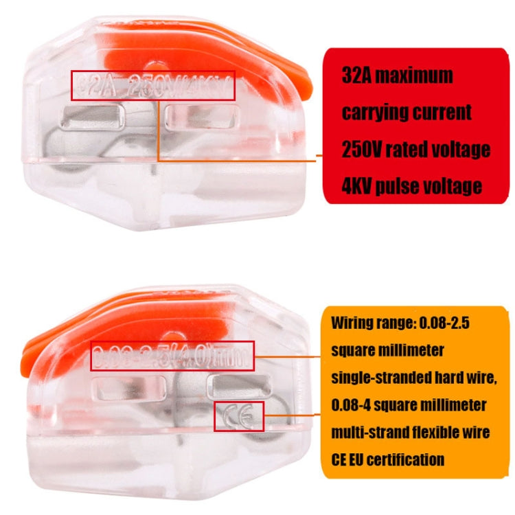10 PCS VSE-415W Conector de cable Terminal transparente, VSE-415W