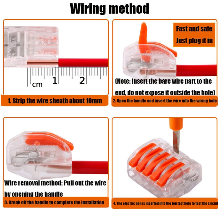 10 PCS VSE-415W Conector de cable Terminal transparente, VSE-415W