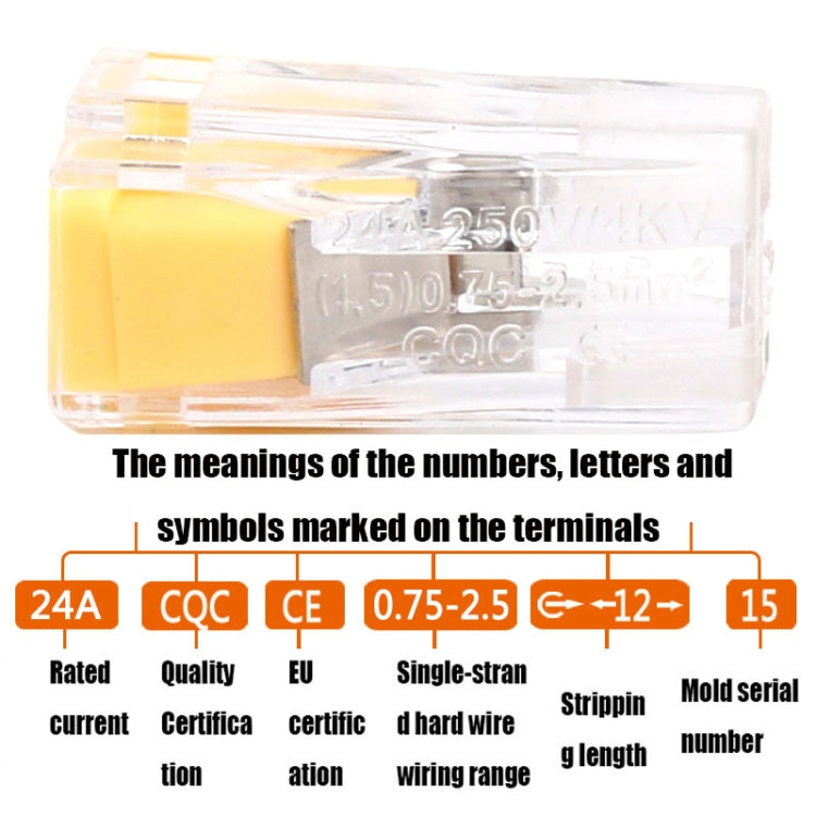 10 PCS VSE-102A Terminal de conector de cable 1-2.5 Terminal de cable duro cuadrado