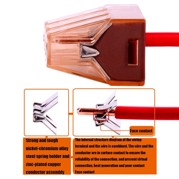 10 PCS VSELE VSE-606A Conector rápido de cable de bloque de terminales multifunción de cuatro orificios