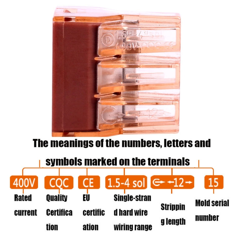 10 PCS VSELE VSE-606A Conector rápido de cable de bloque de terminales multifunción de cuatro orificios