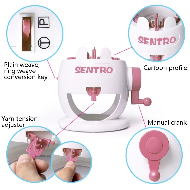 Máquina para tejer a mano, juguete para jugar a las casitas para niños, máquina de lana para tejer DIY, 841, 841-1
