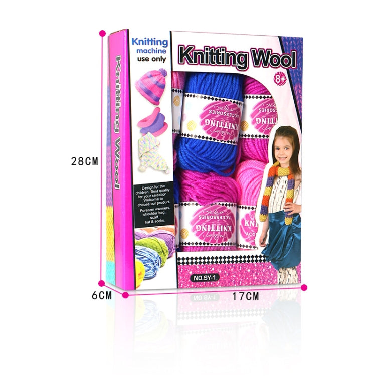 DIY Girl Knitting Bufanda Sombrero Hilo de lana, entrega de color al azar, Knitting Wool