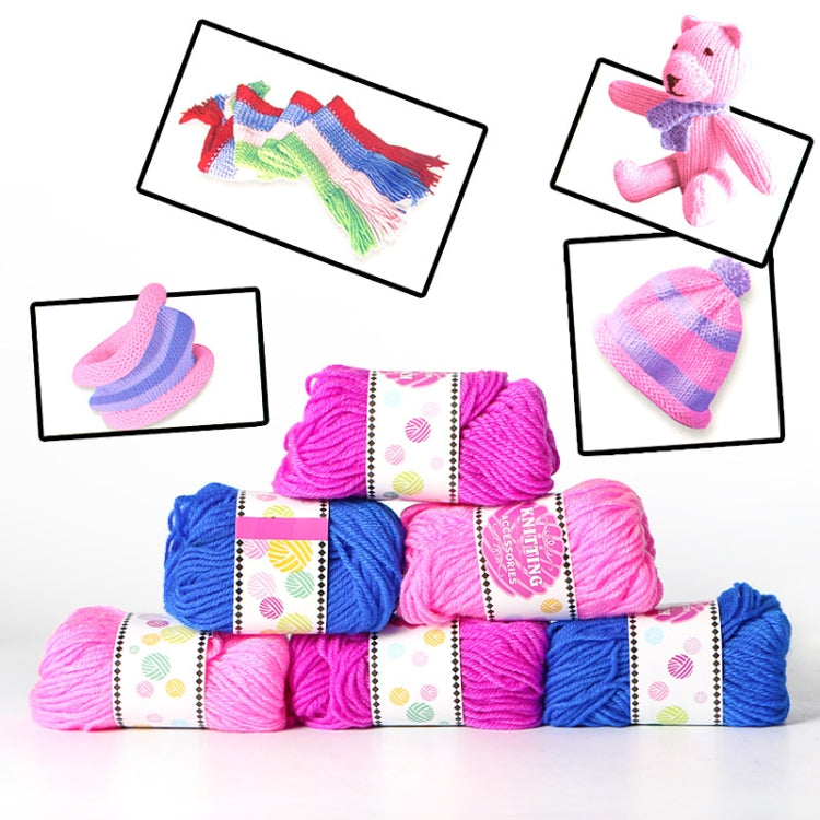 DIY Girl Knitting Bufanda Sombrero Hilo de lana, entrega de color al azar, Knitting Wool