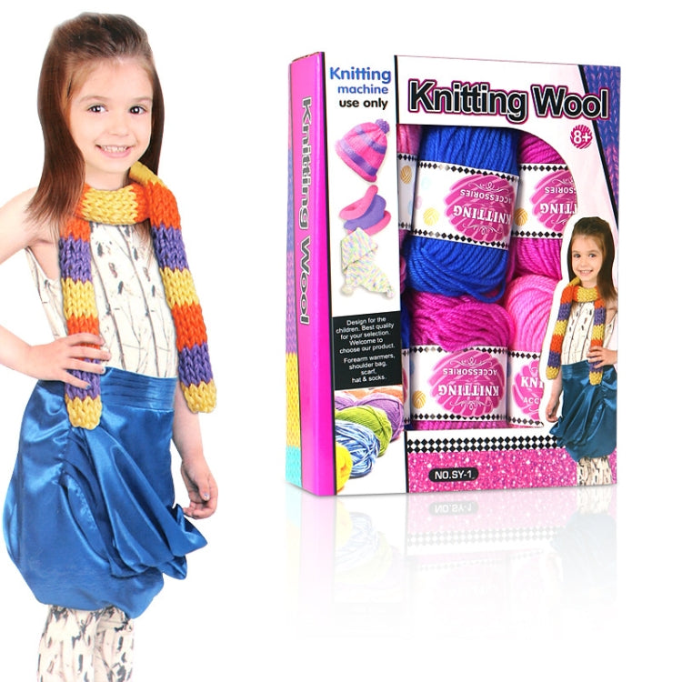 DIY Girl Knitting Bufanda Sombrero Hilo de lana, entrega de color al azar, Knitting Wool