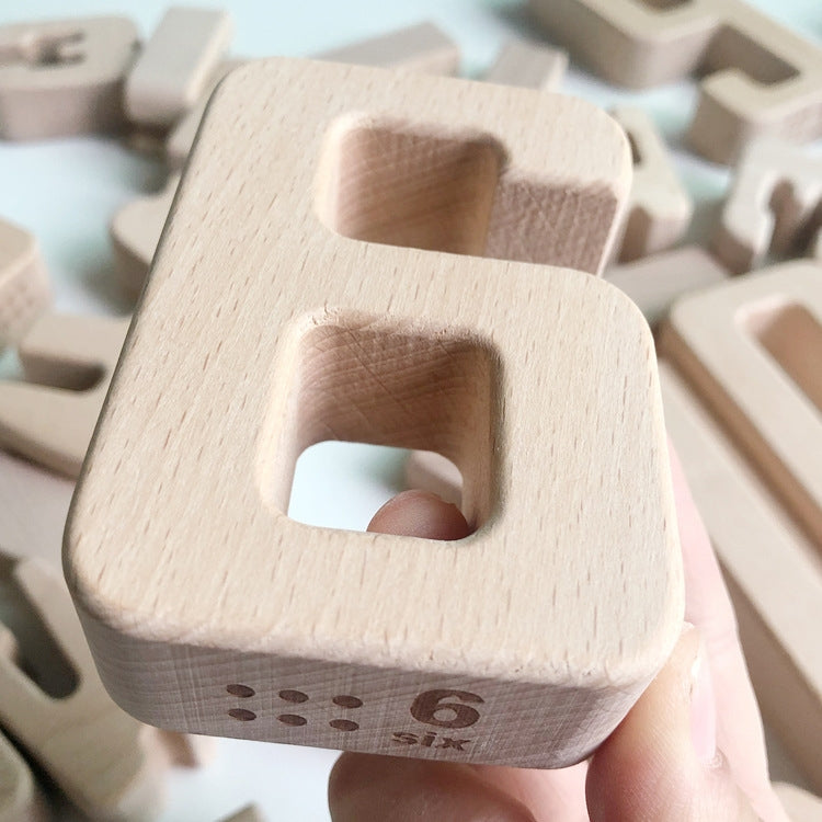 Bloques de construcción de números de haya para niños, juguete de educación temprana de matemáticas, material didáctico, Number Building Blocks(32 PCS / Set)