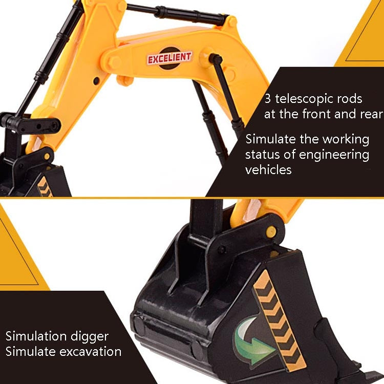 Juguete eléctrico del coche del excavador de la luz y de la simulación de la música, estilo:, Police Car, Engineering Vehicle, Engineering Excavator, Engineering Bulldozer, Four-wheel Excavator