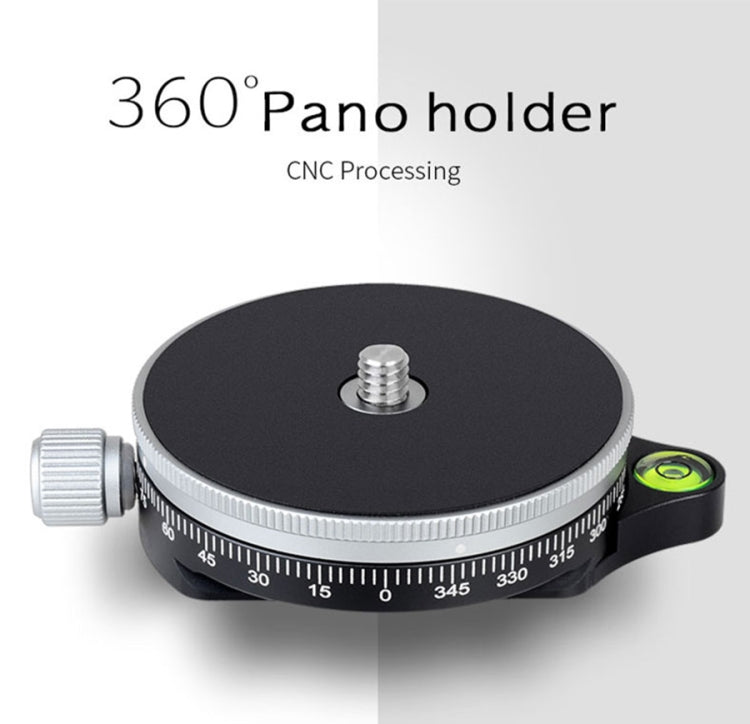 Xiletu TPC60 Soporte de trípode de cabeza panorámica giratoria de 360 grados Placa base de cámara SLR, TPC60
