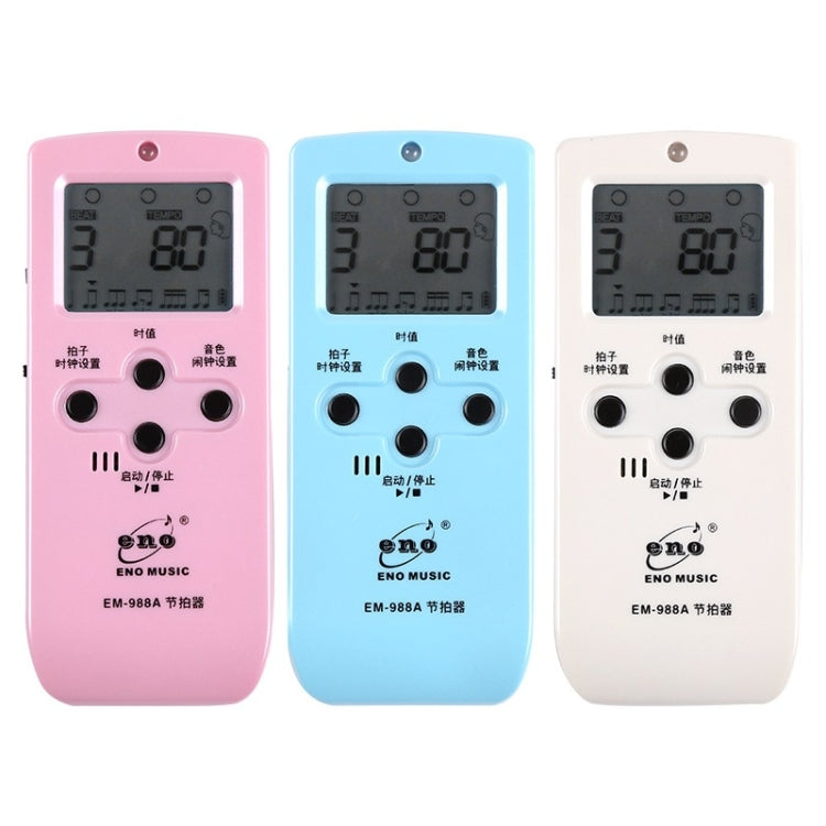 Metrónomo electrónico Vocal recargable ENO EM-988A para piano/guitarra/tambor/Guzheng/violín, EM-988A (Blue), EM-988A (White), EM-988A (Pink)