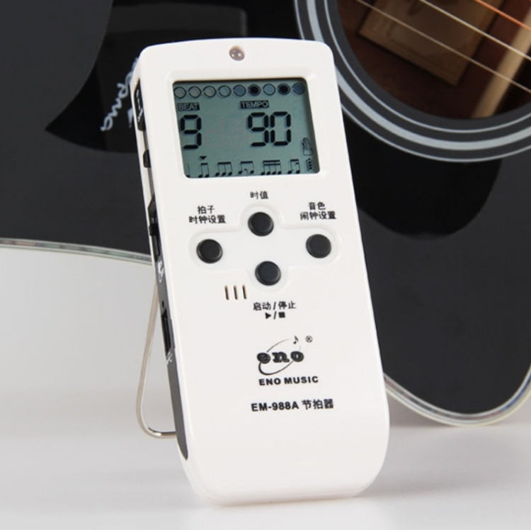 Metrónomo electrónico Vocal recargable ENO EM-988A para piano/guitarra/tambor/Guzheng/violín, EM-988A (Blue), EM-988A (White), EM-988A (Pink)