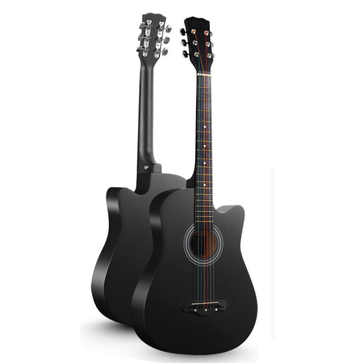 Guitarra Acústica Folk Para Principiantes Entrenamiento Y Enseñanza De Instrumentos De Cuerda, 41 Inch (Black), 41 Inch (Log Color), 41 Inch (Blue), 41 Inch (Sunset Yellow), 38 Inch (Black), 38 Inch (Log color), 38 Inch (Blue), 38 Inch (Sunset Color)  ...
